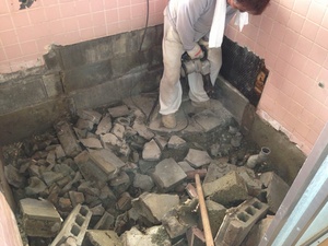 浴室解体完了！