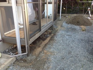 犬走りコンクリート工事！