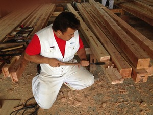 母屋の手刻み！