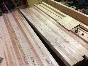 桁材の墨付け！