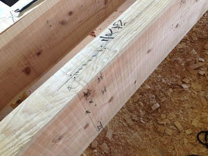 桁の継手の刻み！