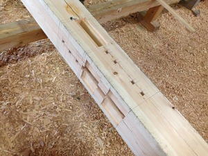 大黒柱に桁、梁の差し合わせ！