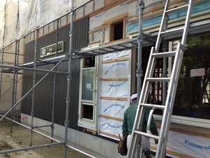 外壁サイディング張り完了！