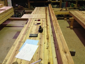 本格入母屋造の土壁平屋建て新築工事の墨付と切込み工！