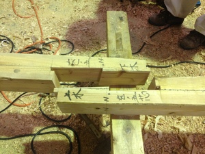 本格入母屋造の土壁平屋建て新築工事の母屋の差合わせ！