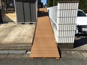 介護保険を使ったスロープ設置工事！