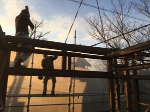 建築専門学校時代の友人の熊本地震復興工事！