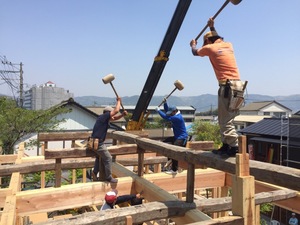 建築専門学校時代の友人の熊本地震復興古民家再生工事！