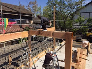 建築専門学校時代の友人の熊本地震復興古民家再生工事！