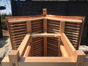 【古賀市  M様邸】駐車場建設後  竹垣、フェンス設置完了後 祠の御社造り完成後 現場奉納編（宗像市  白木建設）