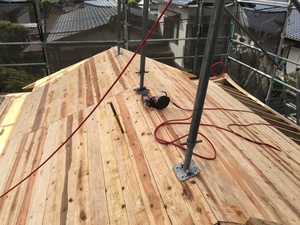 【遠賀郡  Y様邸】築45年の入母屋造りの屋根改修再生工事  （入母屋化粧配付け垂木編）（宗像市  白木建設）